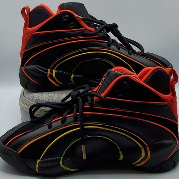 Reebok Shaqnosis X Hot Ones Men\'s Size 8 W/Laces Black/Grey/Red H68851 NEW main image 8